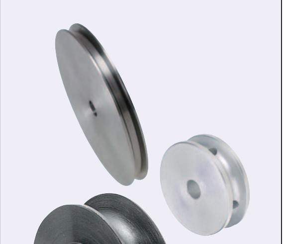 圆皮带轮配件diy皮带轮单槽铝合金电机主轴塑料模型传动40直径