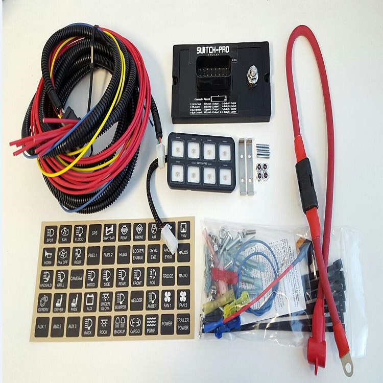 跨境热品  厂家YUJIE/宇捷 汽车牧马 改装触屏开关8位蓝牙控制盒