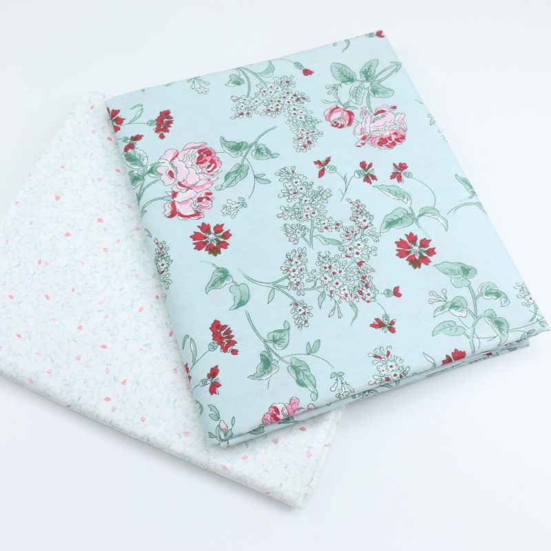 2.35米宽幅小碎花印花布料 全棉斜纹布料 手工DIY面料纯棉床单布