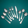 Golden tableware stainless steel, set, 10 pieces, wholesale