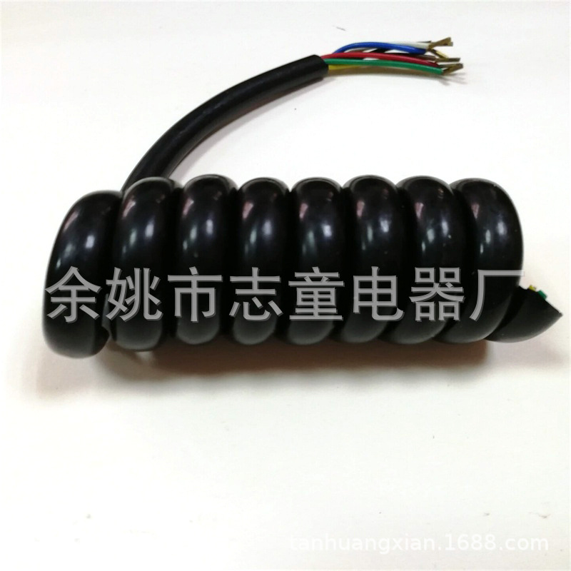 厂家生产拖车一拖二0.75~1.00平方TPU黑雾面13芯拖挂车连接伸缩线