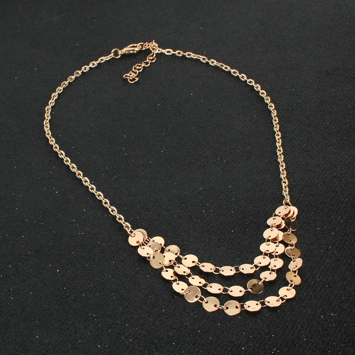 Fashion Sequins Multi-layer Necklace Neck Chain Clavicle Chain display picture 4