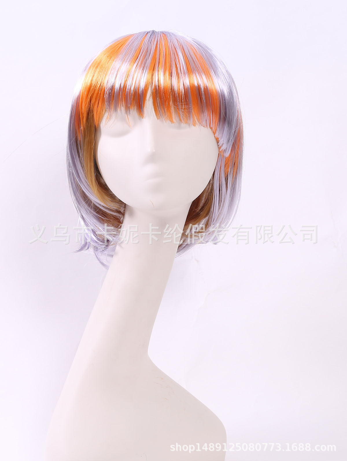 Bob estudiantes de cabello corto europeo y americano nuevo estilo de color mezclado