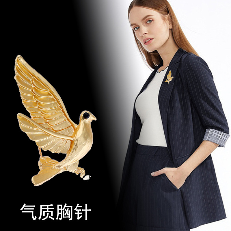 新款个性高档男士西服衬衫燕子胸针 鸽子小鸟珐琅胸针胸花领针