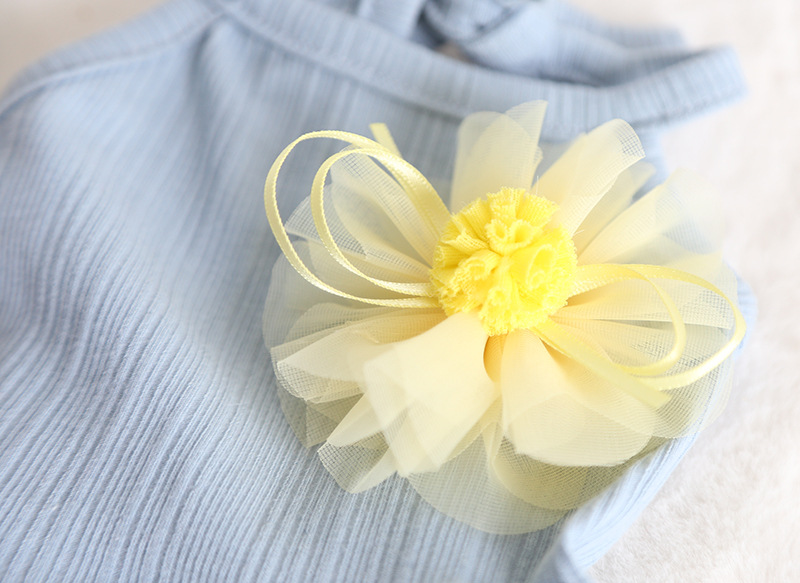 竖条胸花拼布裙