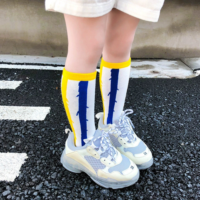 Autumn children's knee socks for boys, mid-length, combed cotton, wholesale