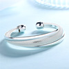 Fashionable silver woven silver bracelet, European style