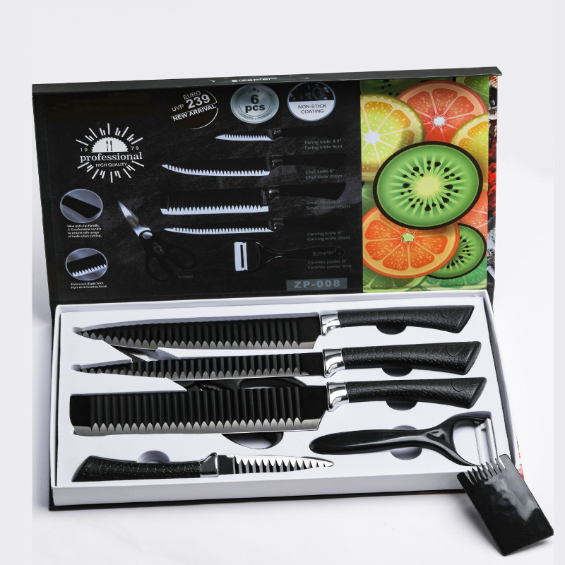 刀具套装厨房套刀不锈钢五件套阳江菜刀 阳江刀具 家用礼品组合