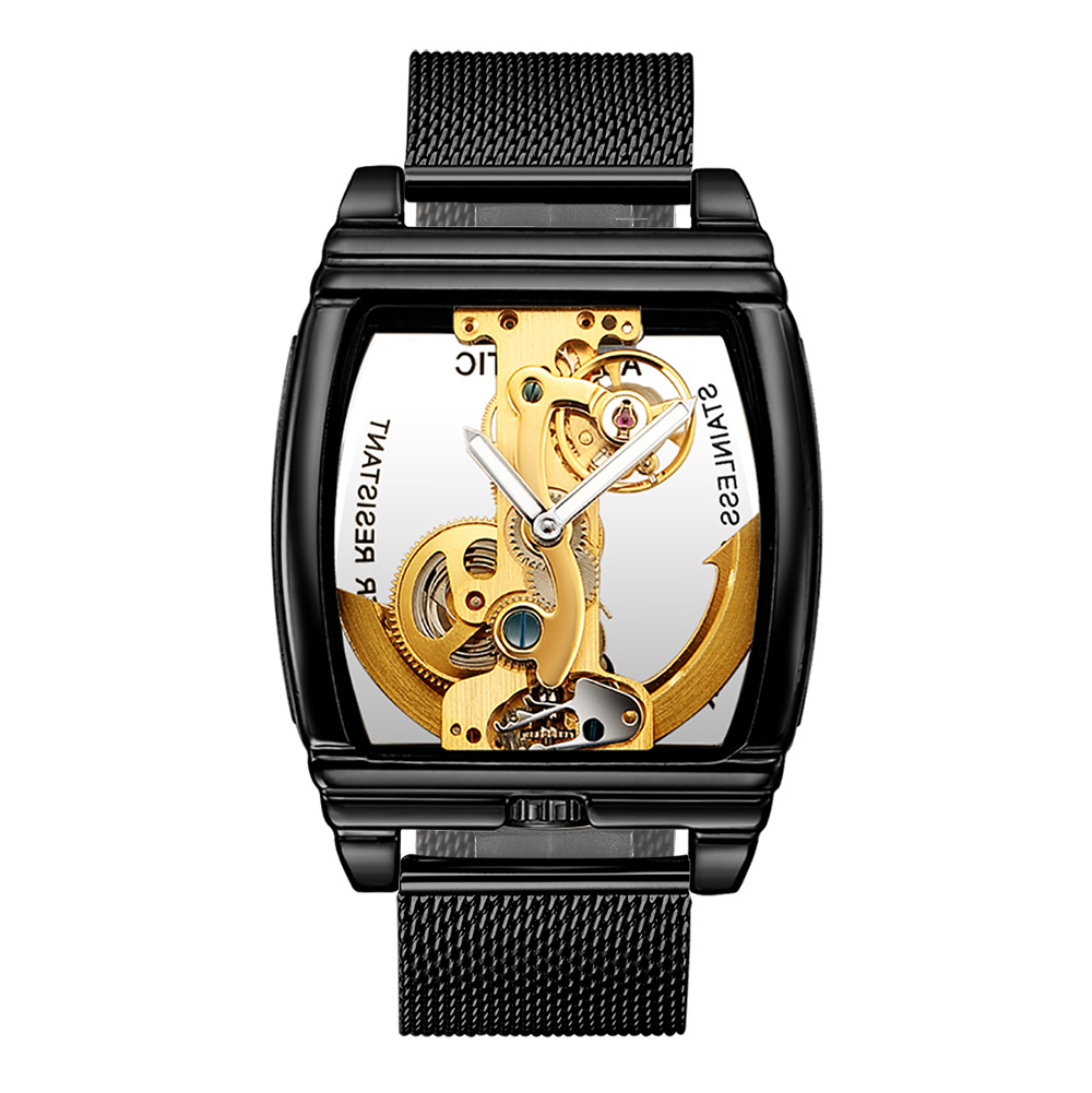Shenhua Automatic Mechanical Watch For Men Hollow-out Design_voghion.com