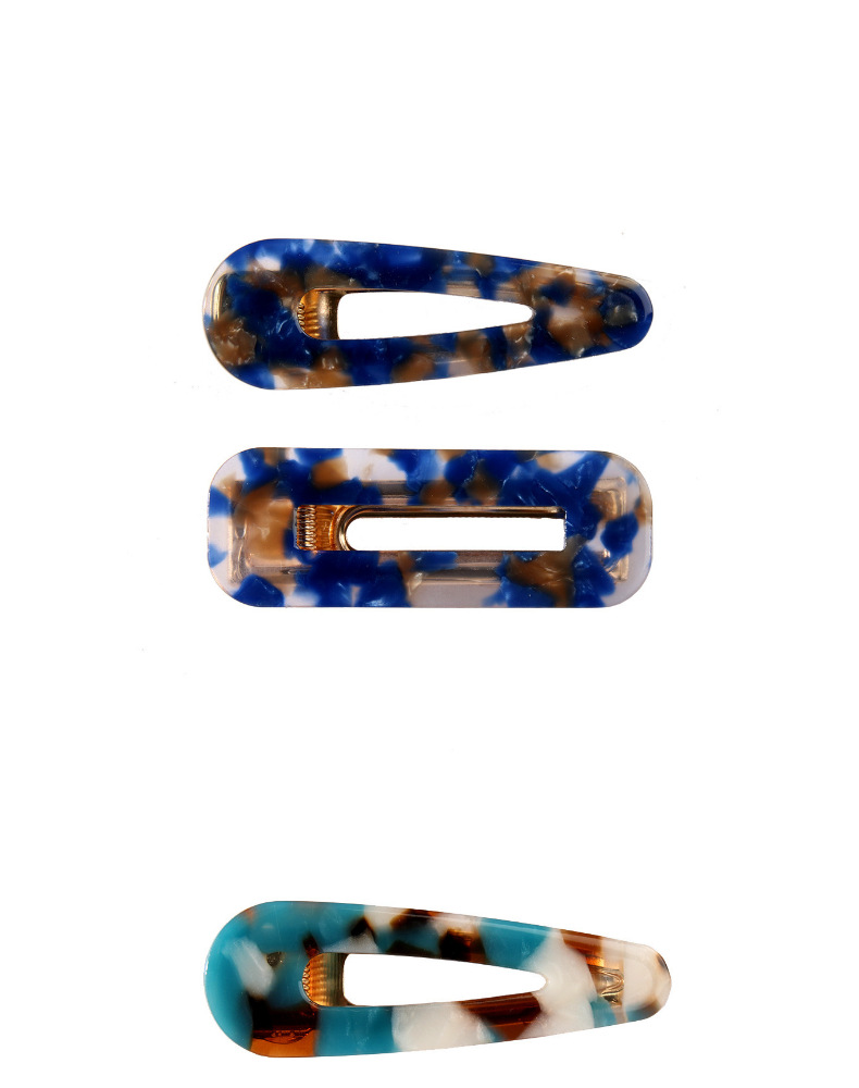 28g Weight No Inlaid Inlay Material Headwear Classification Festival Occasion Synthetics Material Geometric Pattern Women'S Gender Plating Design Fashion Style Multicolor Color Colorful Geometric-shaped Hollow Out Two-piece Hair Clip Set 11
