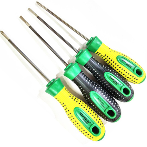 Welly Lion Premium Screwdriver with Rubber Handle, Repair and Disassembly Tool, Small Straight Cross Screwdriver, Flat Plier, Strong Magnetic Screwdriver 