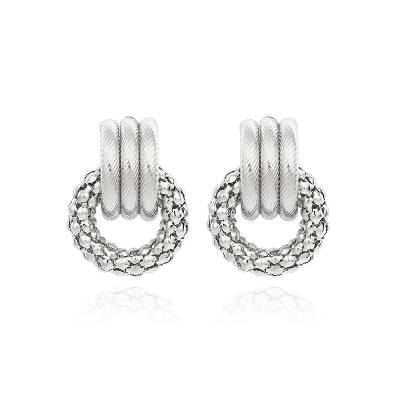 15g Weight Earrings Classification Wedding, Travel Occasion Women'S Gender Vintage Style Style Gold, Silver Color Fashion Geometric Circle Metal Earrings Wholesale 9