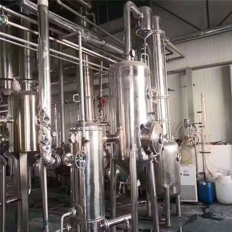 出售二手15吨三效浓缩蒸发器 降膜蒸发器 钛材蒸发器 316材质