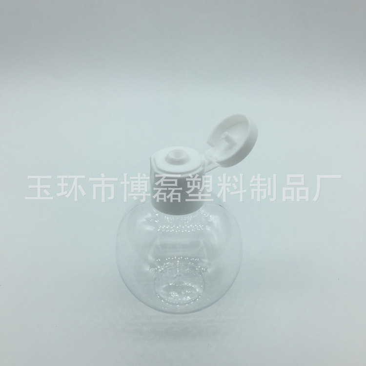 厂家供应PET60ml透明圆形塑料瓶灯泡糖果沐浴露乳液饮料小样瓶