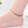 Adjustable ankle bracelet natural stone handmade, fashionable accessory, European style, simple and elegant design, wholesale