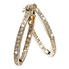 Fashionable trend metal earrings, European style, diamond encrusted, wholesale