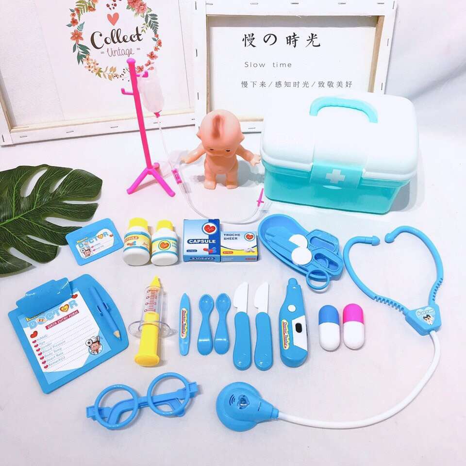 兒童醫生玩具套裝 過家家玩具仿真醫具工具箱
