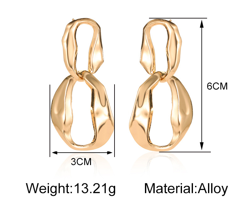 Fashion Earrings Irregular Geometric Earrings Twisted Environmentally Friendly Alloy Studs display picture 1