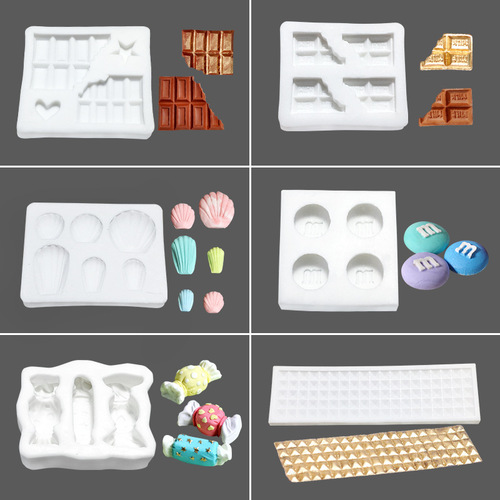 Sanxin Shell Chocolate Fondant DIY Macaron Semi-round M Bean Dessert Silicone Clay Resin Mold