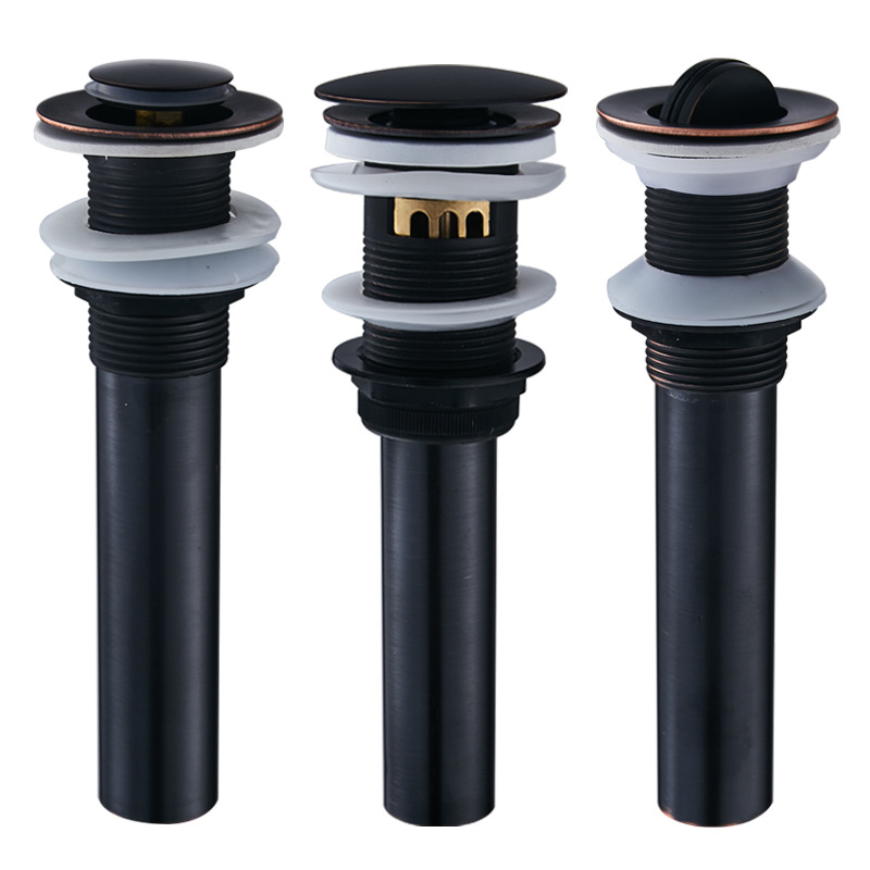 Negro cuenca escurridor rebote de estilo Europeo cuenca de cobre lavabo cuenca de vidrio Cuenca escurridor prensa Accesorios