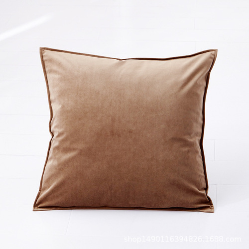 Solid color velvet sofa pillow case wholesale office nap pillow pillow with corporate logo printed on dropshipping