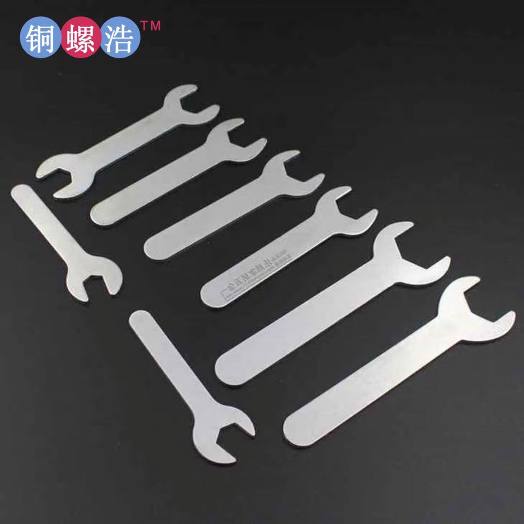 7厘白锌开口钣手 碳钢电镀白锌单边开口型六角板手 铁片簿型开口