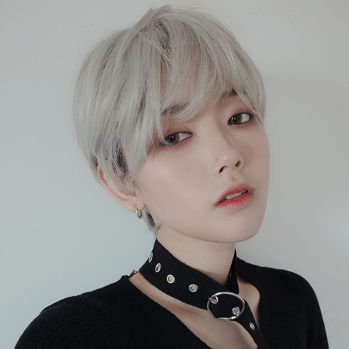 Factory wholesale original hair wigs for women short grandma gray hair wigs for men and women cosplay synthetic hair factory dropshipping one piece
