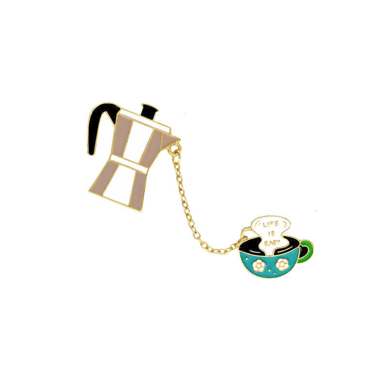 Enamel Design Simple Style Classic Style Pin Color Block Alloy Enamel Artificial Gemstones Women's Brooches