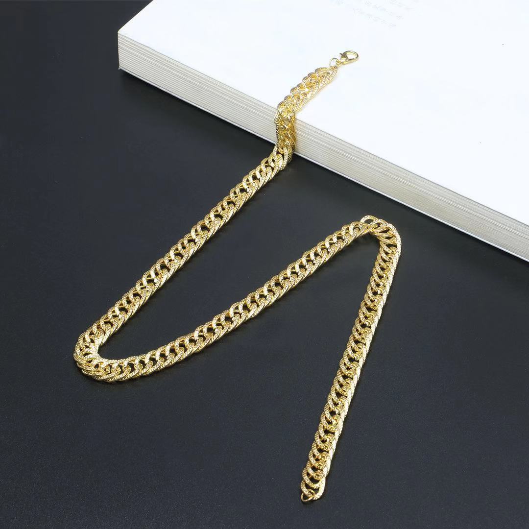 Hip Hop Aluminum Chain Clavicle Necklace display picture 2