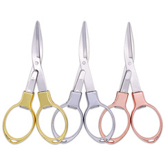 Fish line scissors, mini fishing small scissors, 8-word folding scissors, travel scissors, stainless steel folding scissors
