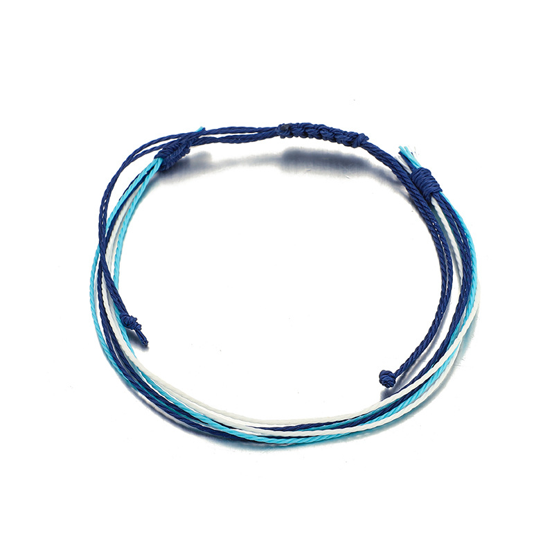 Europäische Und Amerikanische Grenz Überschreitende Neue Hand Gewebte Schnur Farbe Reis Perlen Blumen Armband Gänseblümchen Schnur Armband 4-teiliges Set display picture 3