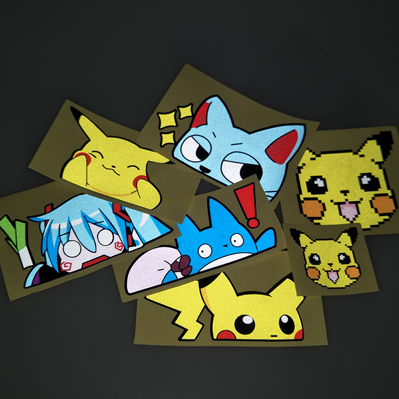 Foreign trade Cartoon Car sticker Pokemon Pokemon Pikachu Window Voyeur Car sticker Hangzhou car stickers