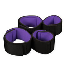 新品成人用品女性捆綁手銬腳銬夫妻快樂器紫色束縛帶廠家一件代發