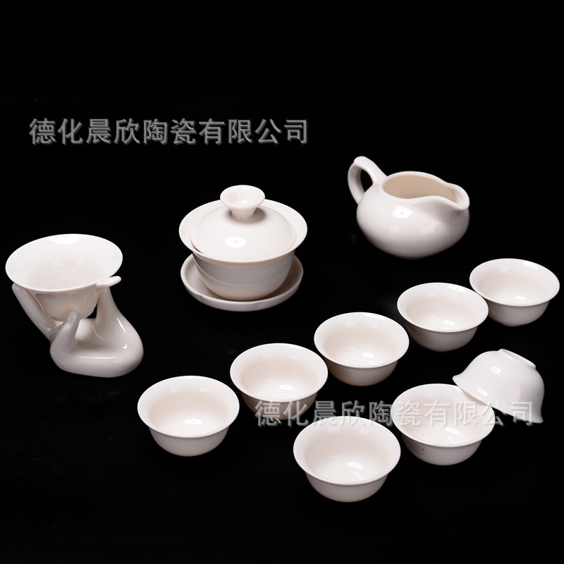 백자 옥 도자기 12 종 세트