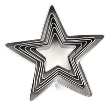 星星DIY烘焙优质不锈钢蛋糕模具 手工饼干印切模 五角星幕斯圈