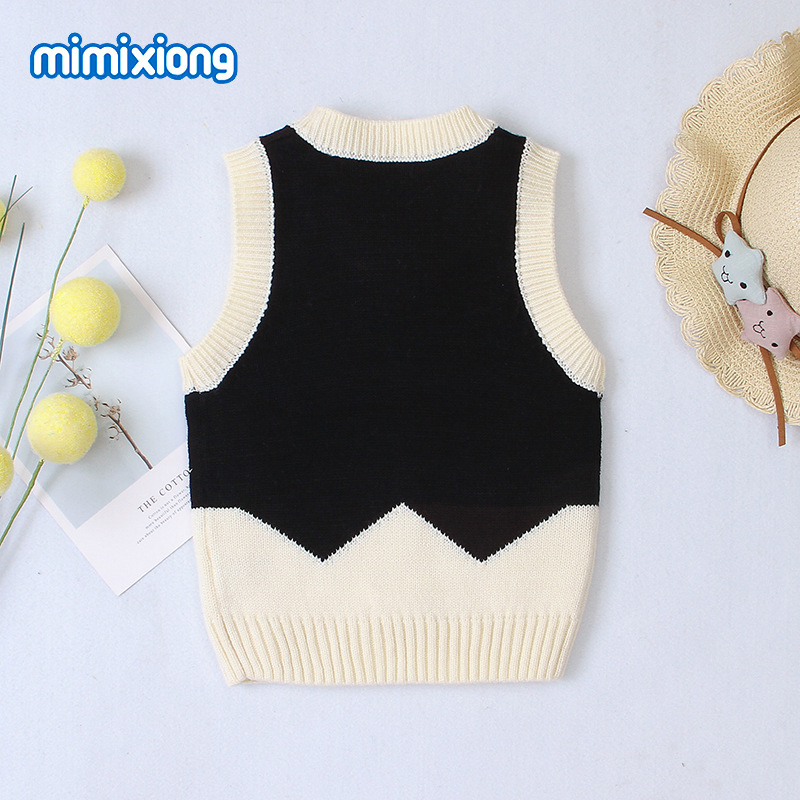 秋冬儿童新款毛衣 男童针织背心