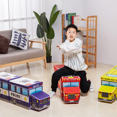 Manufactor wholesale children Cartoon toy Storage stool Film Non-woven fabric automobile Storage stool Child Car