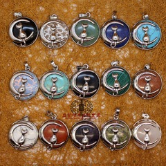 廠家貨源 月亮掛墜Ebay外貿跨境貓咪吊墜項鍊小飾品