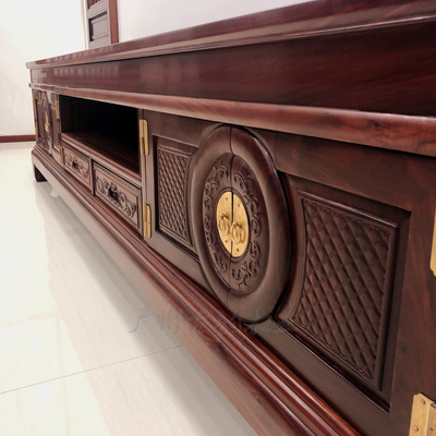 红檀电视柜 一体式视听柜216*51*48 简约现代ins风创意客厅小家具