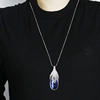 Fashionable long sweater, universal crystal necklace, European style, Korean style