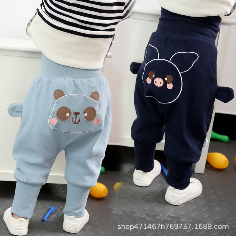 Children's Clothing Baby High Waist Pants Boys and Girls Pure Cotton