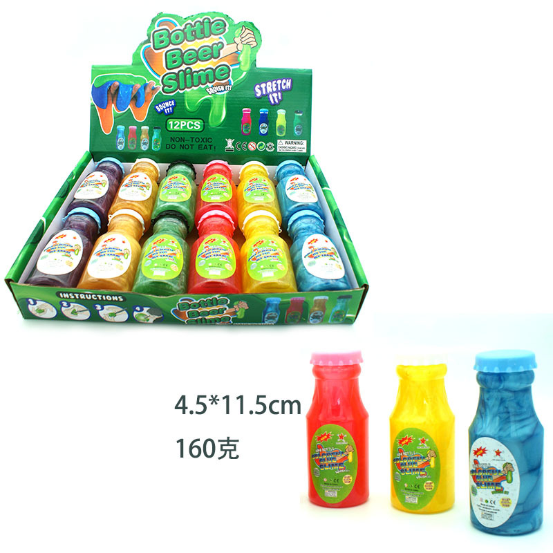 厂家直供漂流瓶饮料瓶沙皮胶、创意假水、鼻涕胶、slime/putty