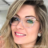 Trend fashionable glasses, metal crystal, European style