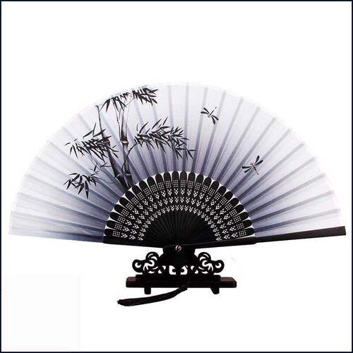 Folding Chinese-style round fan for women, Japanese-style andon small fan, qipao prop, classical Ling Juan ancient-style folding fan