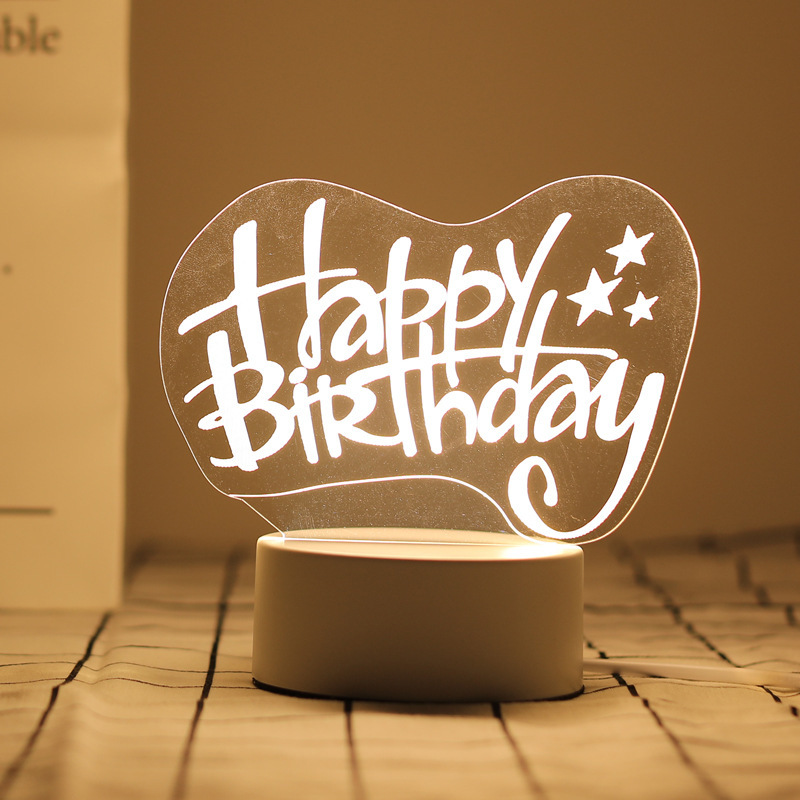 Domestic plug 3D three-color light birthday gift colorful touch LED button bedroom exhibition hall gift night light Domestic plug 3D three-color light birthday gift colorful touch LED button bedroom exhibition hall gift night light