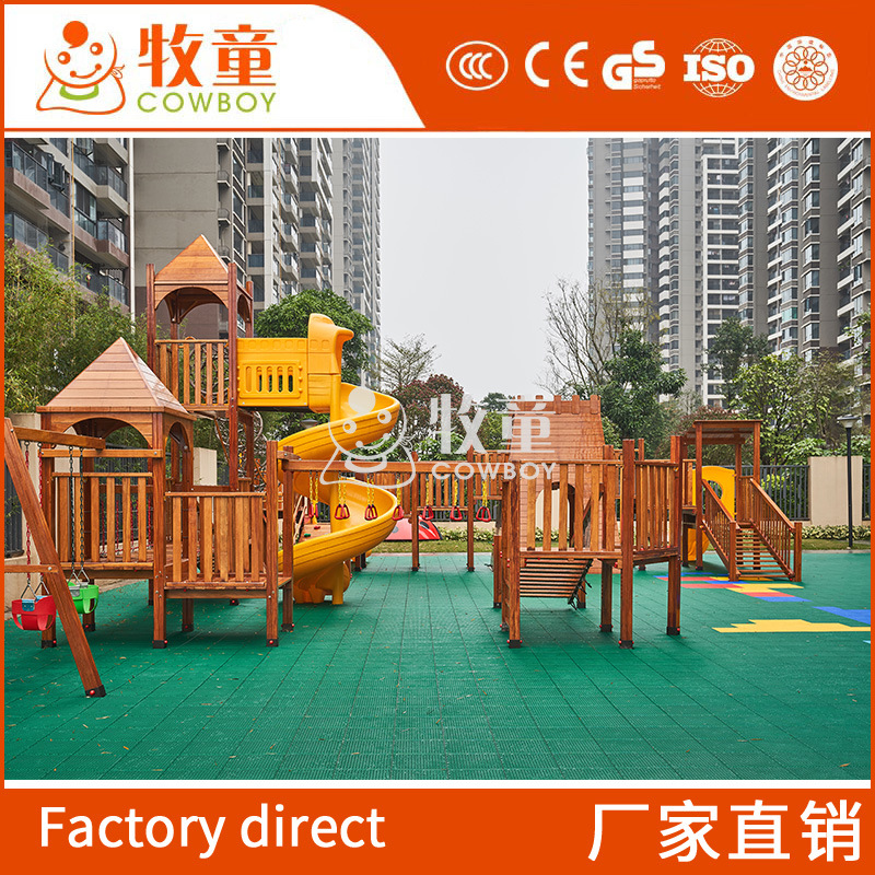 Gran combinación de jardín de infantes diapositiva doble al aire libre gran juguete instalaciones niños Parque de Atracciones tobogán de plástico