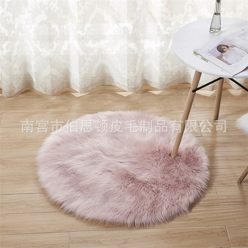 One piece drop shipping plush round carpet floor mat imitation Australian wool carpet indoor round carpet floor mat