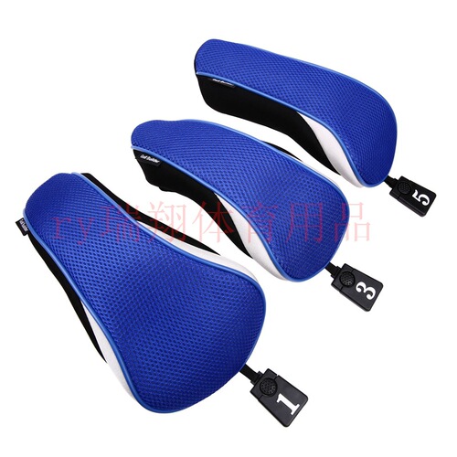 Golf wood club cover, unlicensed mesh 135 three-piece set, thickened nylon protective cover, cross-border hot sale