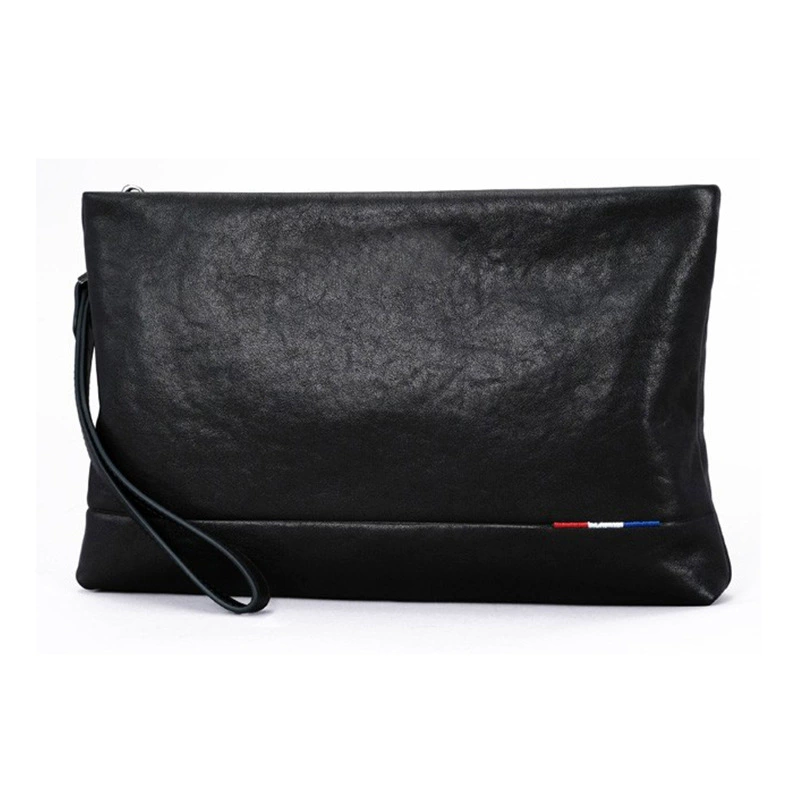 Leather small clutch bag, genuine leather, custom-made, cowhide