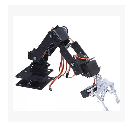 6自由度三维旋转机械手臂 机械手机器人智能车配件创新电动